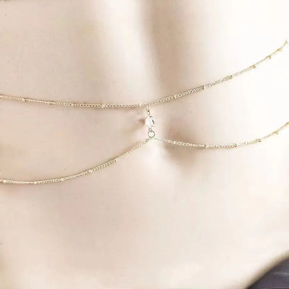 Clear Rhinestone Beaded Belly Chains For Women Gold Silver Color Metal Beach Bikini Link Chains Waist Body Jewelry Accessory