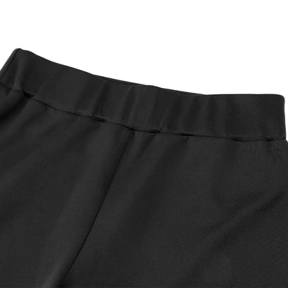 Summer New Women's Trousers Black Sexy Slim Hip-lifting Bell Bottoms Streetwear Fashion Female Versatile Pants Knitted Clothing