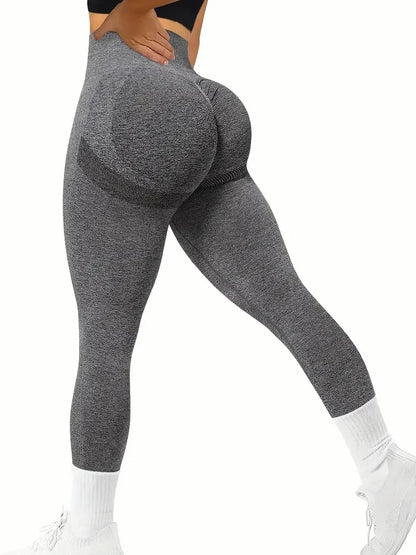 High Waist Yoga Pant Women's Activewear for Running Cycling and Gym Hip Lifting and Slimming Pants Leggings Solid Color