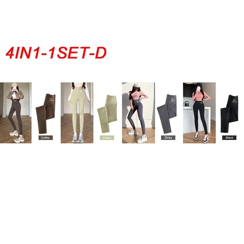 M-XL Shark pants women wear spring  autumn winter thin high-waisted belly lift hip yoga Barbie tights small feet black leggings