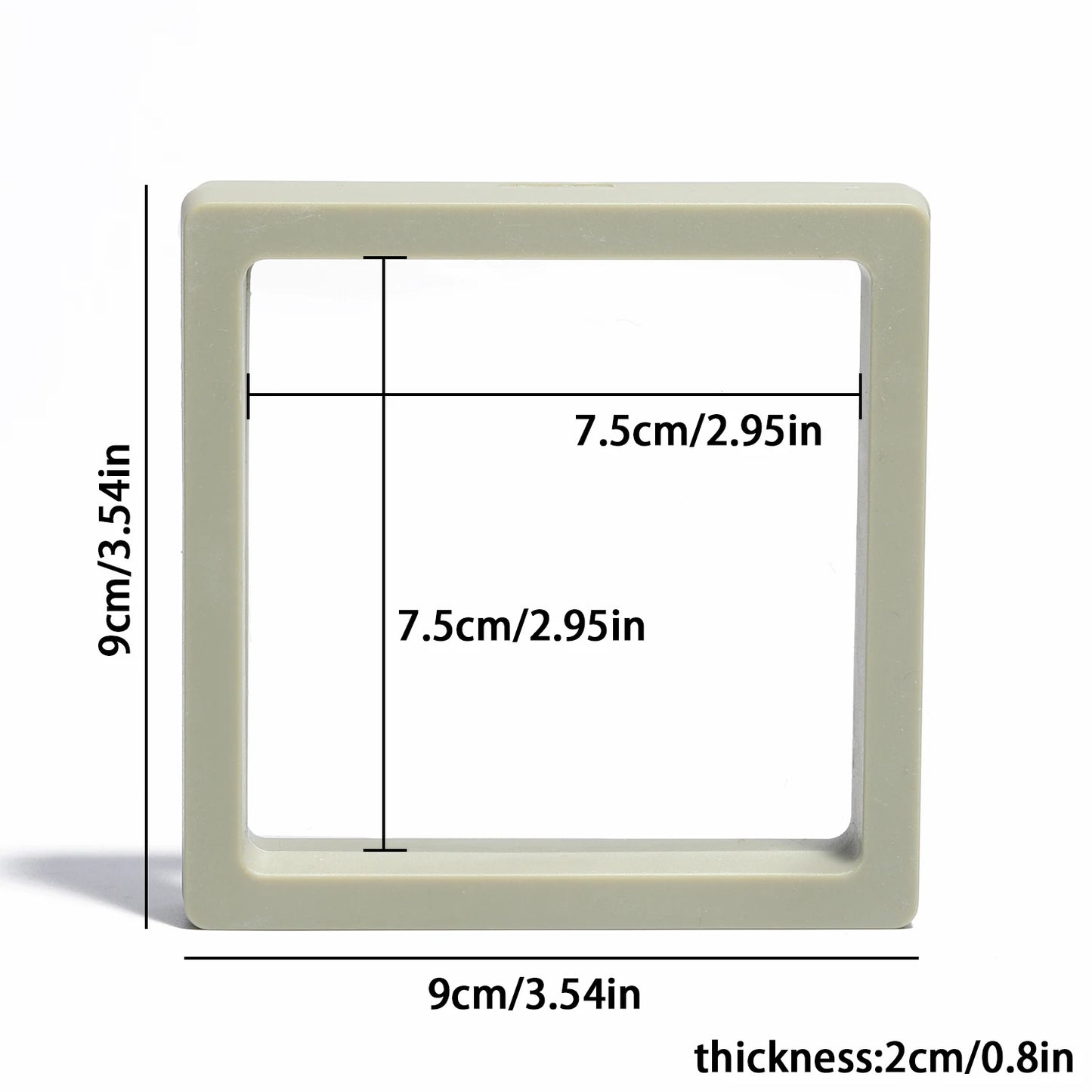 Black 3D Free Stand Suspension Floating Case Frame Membrane Display For Jewelry Storage Ring Earrings Necklace Accessories Box