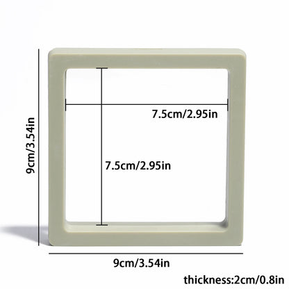 Black 3D Free Stand Suspension Floating Case Frame Membrane Display For Jewelry Storage Ring Earrings Necklace Accessories Box