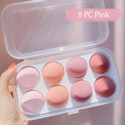 Beauty egg set 8 pieces 4 pieces hydrophilic non-latex water drop jelly puff dual-purpose makeup egg makeup sponge