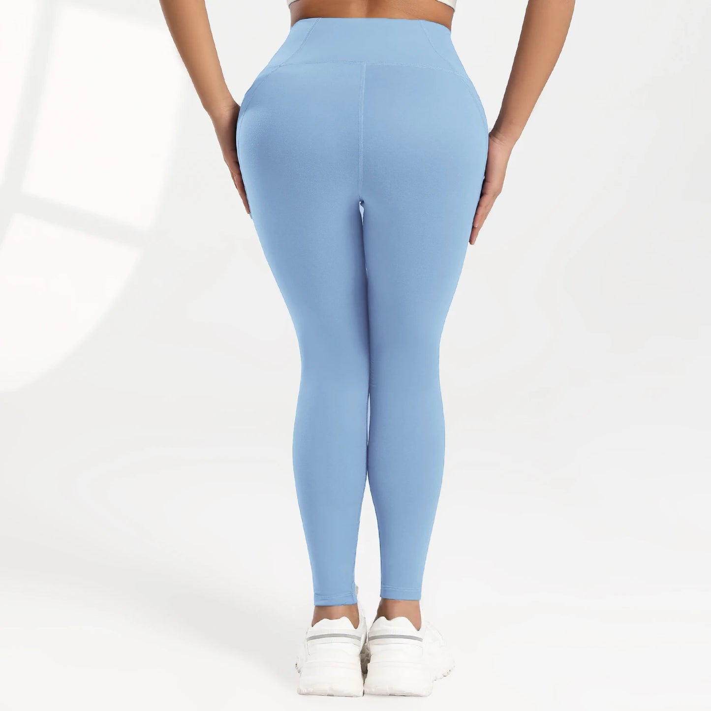 Women Solid Color High Waist Leggings with Pockets ,All-Season Casual Sports Running, Workout, and Fitness Yoga Pants