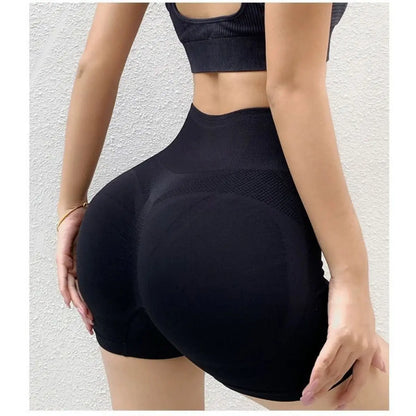 Women Yoga Shorts High Waist Lift Butt Fitness Gym Running Sexy Peach Buttocks Workout Fitness Ladies Short Pants Sportswear
