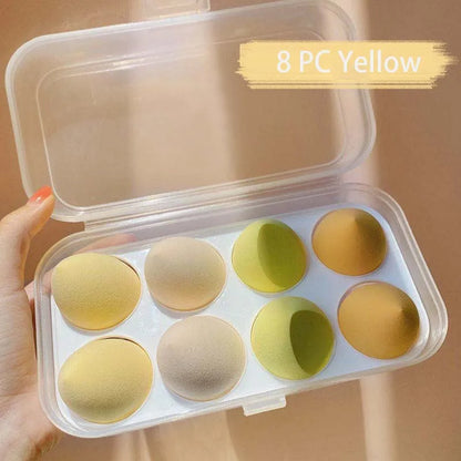 Beauty egg set 8 pieces 4 pieces hydrophilic non-latex water drop jelly puff dual-purpose makeup egg makeup sponge