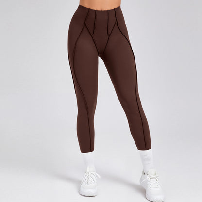 Women Nude Straps Yoga Pants Squat Proof Workout High Waist Leggings Fitness Pant Female Active Wear Legging