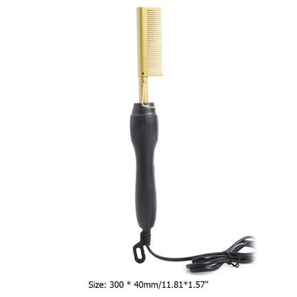 Electric Hot Comb Hair Straightener High Temperature Adjustable Temperature Iron Comb Straighten Or Curl Hair Ceramic Press Comb