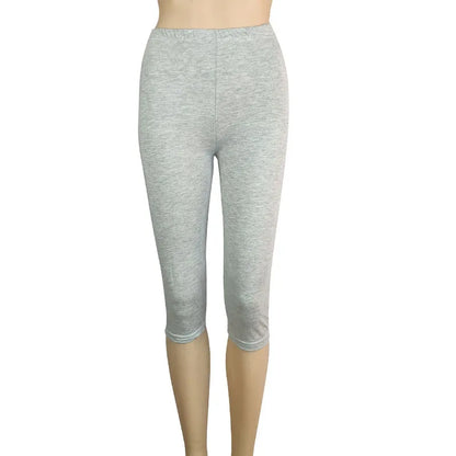 Woman High Waist Yoga Pants Large Size Leggings, Tummy Control Workout Capri Leggings, Women's Casual knee-Length Pants