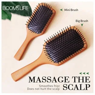 Personalized Name Boar Bristle Roller Hair Brush Cork handle Women Round Rolling Brush Barrel Curling Straight Twill Hair Comb