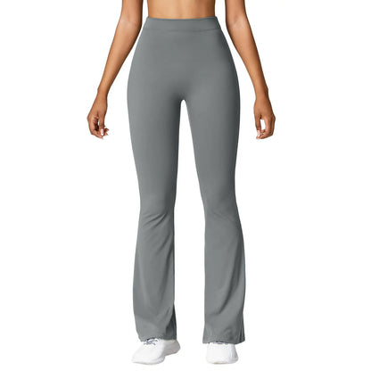 Fashion Micro Horn Leggings Women V-back Waist Sports Pants High Waist Push Up Butt Gym Pants Solid Slim Latin Dance Trousers
