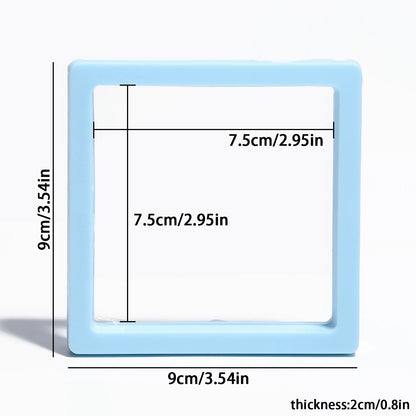 Black 3D Free Stand Suspension Floating Case Frame Membrane Display For Jewelry Storage Ring Earrings Necklace Accessories Box