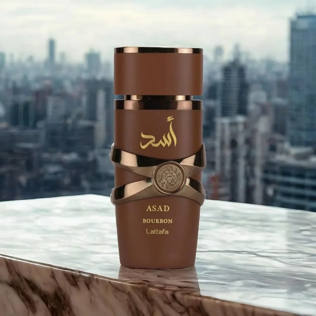 Lattafa Asad Bourbon for Unisex Eau de Parfum Spray, 3.4 Ounce / 100 ml NEW IN BOX