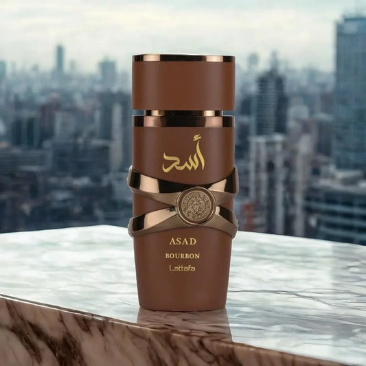 Lattafa Asad Bourbon for Unisex Eau de Parfum Spray, 3.4 Ounce / 100 ml NEW IN BOX