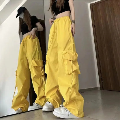 American Vintage High-Waisted Straight-Leg Wide-Leg Pants Casual Loose-Fit Design Sensibility For Women Summer 2024