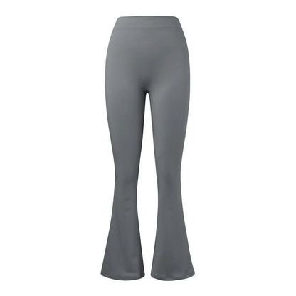Fashion flared pants women's V back waist sports pants high waist buttocks beautiful buttocks fitness pants solid color tight La