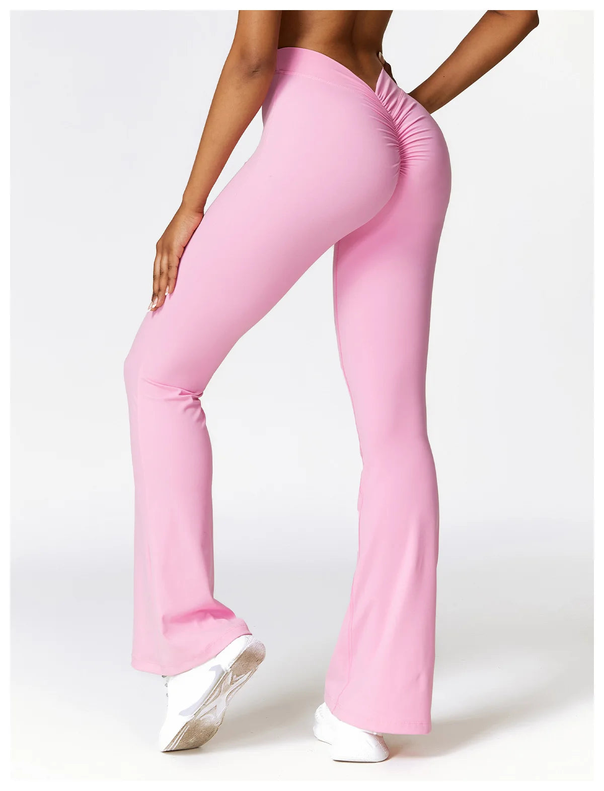 V-shaped Hip Yoga Pants Flare Leggings Women High Waist Wide Leg Pants Women Gym Fitness Sports Flared Pant Dance Trousers
