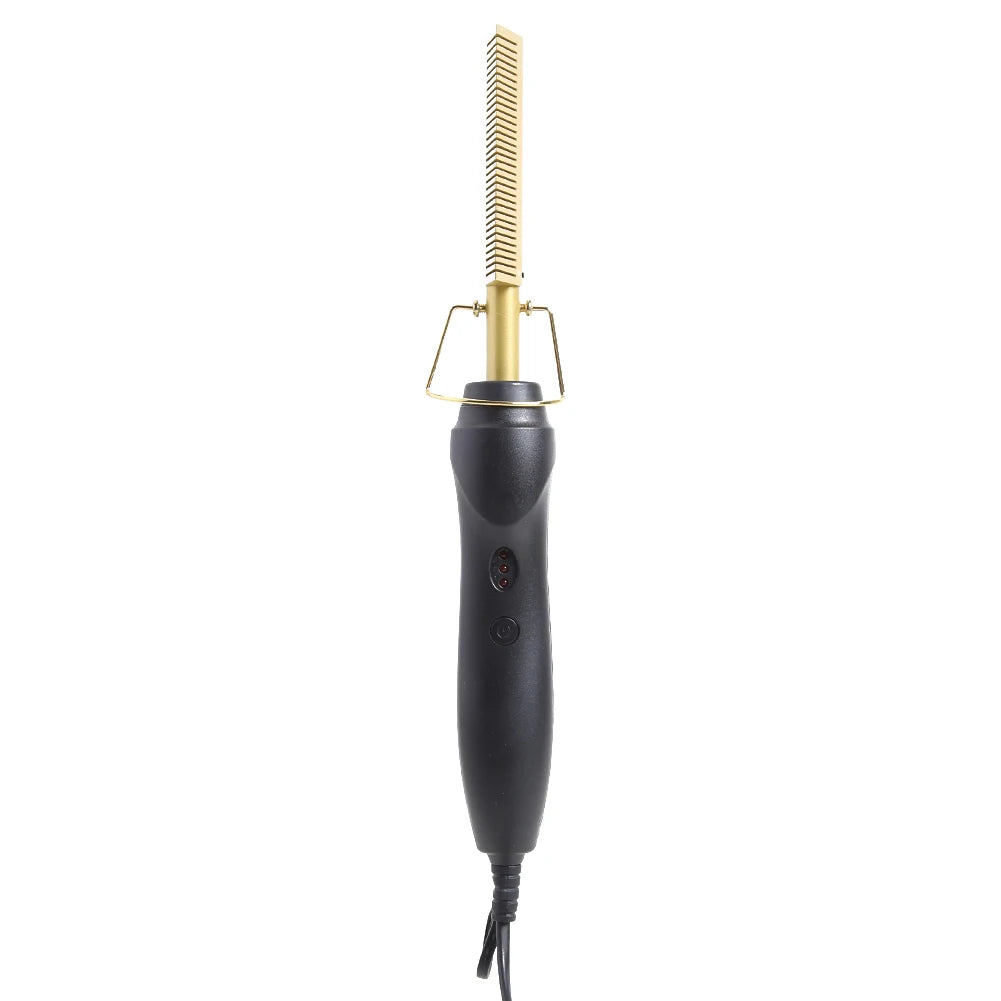 Electric Hot Comb Hair Straightener High Temperature Adjustable Temperature Iron Comb Straighten Or Curl Hair Ceramic Press Comb