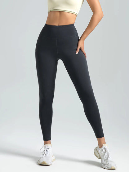Women's Solid High Waist Sports Leggings,Breathable Comfortable Quick Drying SkinnyPants for Yoga Running, Ladies Sportswear for