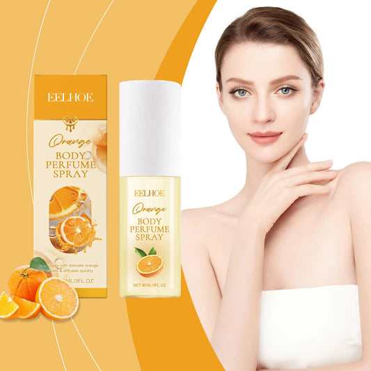 EELHOE Orange Body Perfume Women Orange Fragrance Perfume Long Lasting Fresh Light Fragrance Pheromone Spray Scent Perfume 90ml