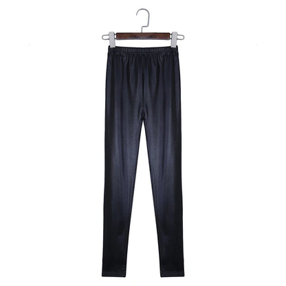 Women Seamless Leggings Elastic Slim Fit Tight Pants Female Solid Color Thin Style Workout Cropped Pants Sexy For Ladies
