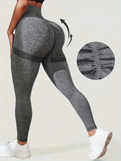 High Waist Yoga Pant Women's Activewear for Running Cycling and Gym Hip Lifting and Slimming Pants Leggings Solid Color
