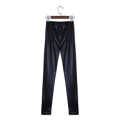 Women Seamless Leggings Elastic Slim Fit Tight Pants Female Solid Color Thin Style Workout Cropped Pants Sexy For Ladies