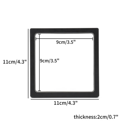 Black 3D Free Stand Suspension Floating Case Frame Membrane Display For Jewelry Storage Ring Earrings Necklace Accessories Box