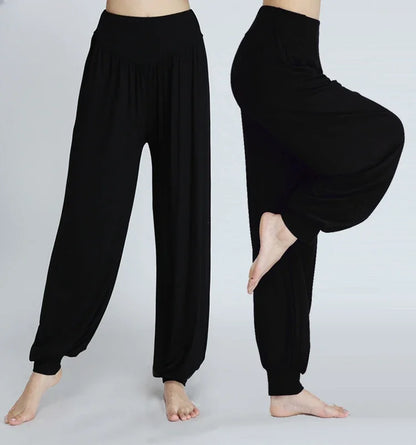 1PCS Women's Elastic Loose Casual Cotton Soft Yoga Sports Dance Pants Comfortable And Breathable
