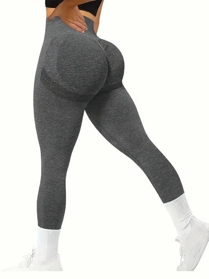 High Waist Yoga Pant Women's Activewear for Running Cycling and Gym Hip Lifting and Slimming Pants Leggings Solid Color