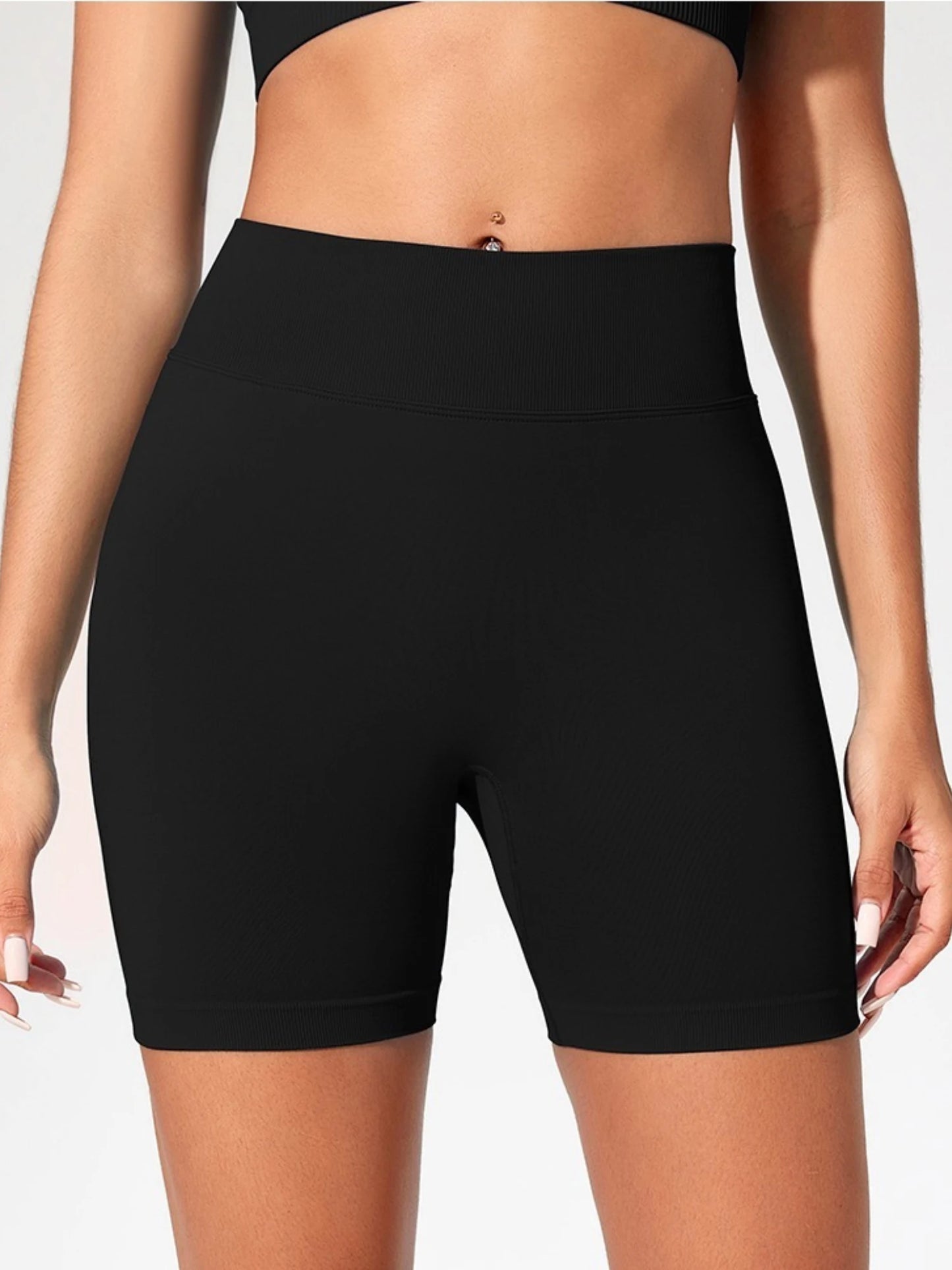 Summer High Waisted Yoga Shorts Fashionable and Sexy Running Fitness Pants Solid Color Yoga Leggings