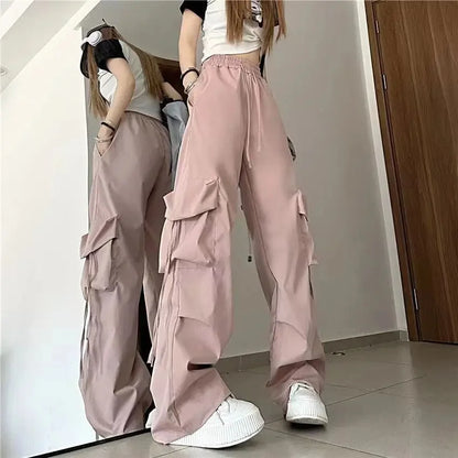 American Vintage High-Waisted Straight-Leg Wide-Leg Pants Casual Loose-Fit Design Sensibility For Women Summer 2024