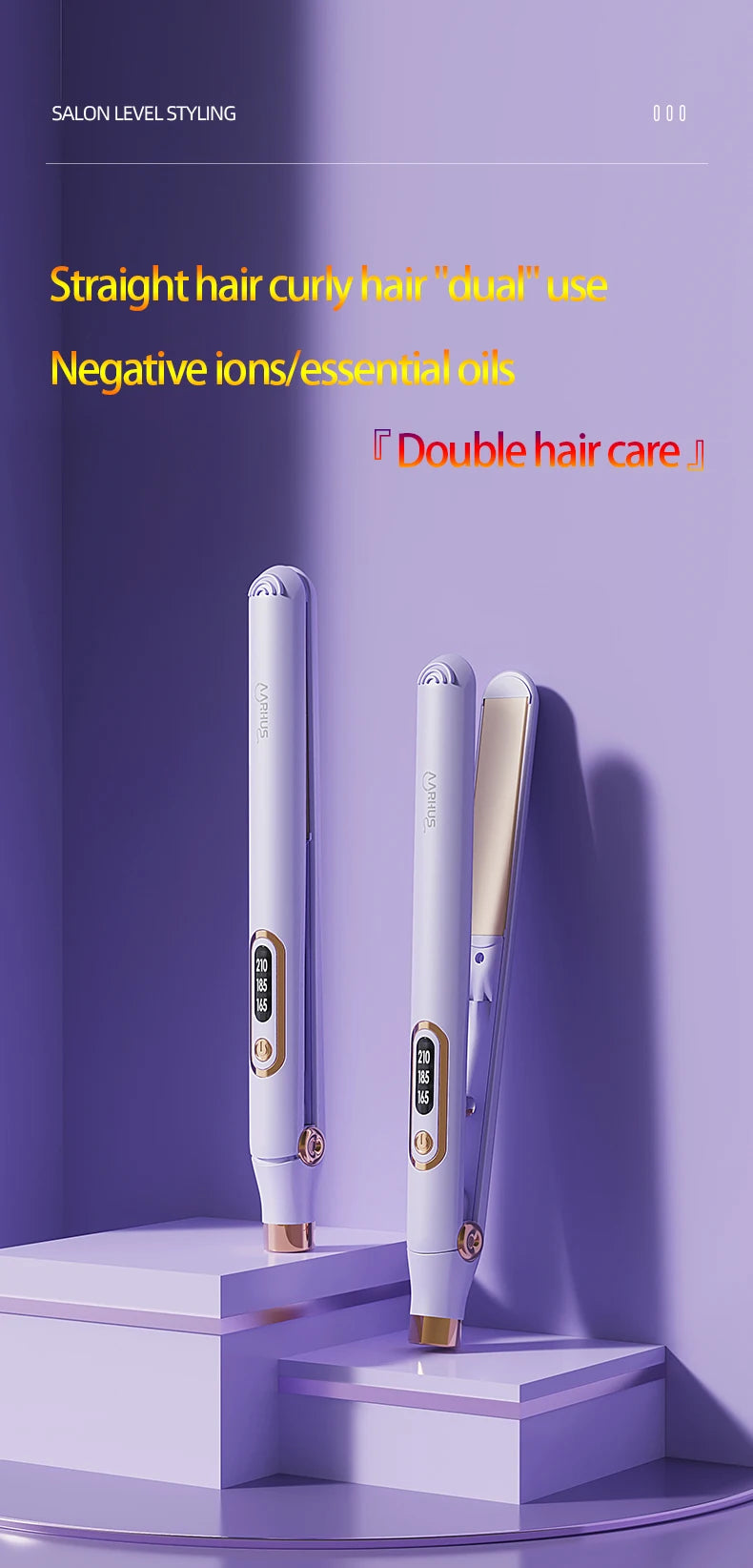 Women's Electric Hairbrush For Xiaomi Straight Hair Curly Hair 2 in 1 Negative Ion Hair Care 10 Seconds Quick Heating Hairbrush