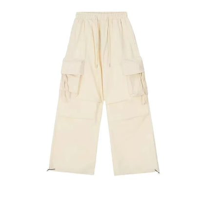 American Vintage High-Waisted Straight-Leg Wide-Leg Pants Casual Loose-Fit Design Sensibility For Women Summer 2024