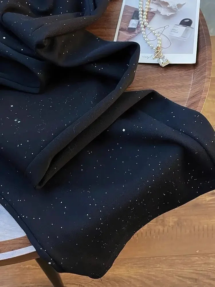 Shiny Star Ice Silk Wide Leg Pants Women Summer New High Waist Straight Casual Sports Long Trousers Children