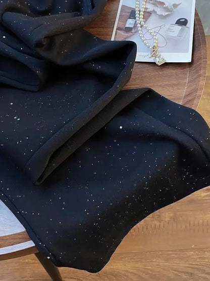 Shiny Star Ice Silk Wide Leg Pants Women Summer New High Waist Straight Casual Sports Long Trousers Children