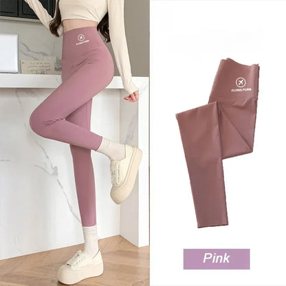 M-XL Shark pants women wear spring  autumn winter thin high-waisted belly lift hip yoga Barbie tights small feet black leggings