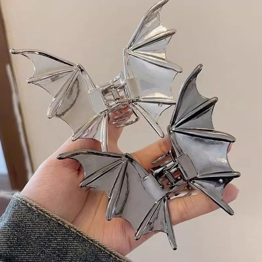 Halloween Party Cool Bat Lady Metal Hairpin Punk Style Ball Party Braiding Small Design Shark Clip Dress up Hair Accessories
