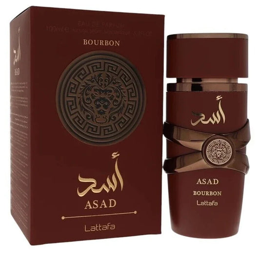 Lattafa Asad Bourbon for Unisex Eau de Parfum Spray, 3.4 Ounce / 100 ml NEW IN BOX