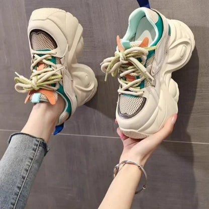 Trends 2025 Stylish Lace Up Athletic Shoes for Women Walking New In Deals Fashion Designer Luxury Light Woman Footwear On Sale