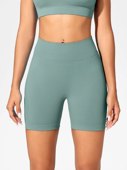 Summer High Waisted Yoga Shorts Fashionable and Sexy Running Fitness Pants Solid Color Yoga Leggings