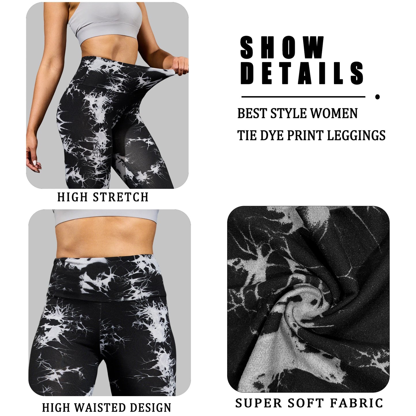 Women's High Waisted Capri Pants Super Soft Tummy Control No See Through Workout Yoga Running Athletic Push Up Gym Leggings