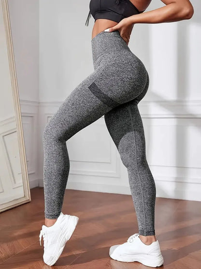 High Waist Yoga Pant Women's Activewear for Running Cycling and Gym Hip Lifting and Slimming Pants Leggings Solid Color