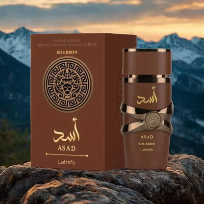 Lattafa Asad Bourbon for Unisex Eau de Parfum Spray, 3.4 Ounce / 100 ml NEW IN BOX