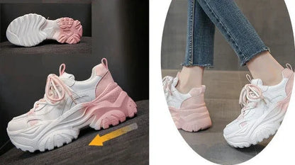 Original High on Platform Lace Up Shoes for Women 2025 New Korean Stylish Deals Aesthetic Daily Routine Trends 39 Woman Footwear