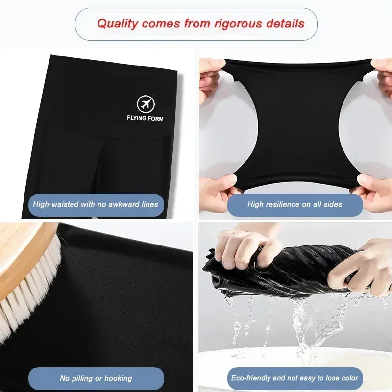 M-XL Shark pants women wear spring  autumn winter thin high-waisted belly lift hip yoga Barbie tights small feet black leggings