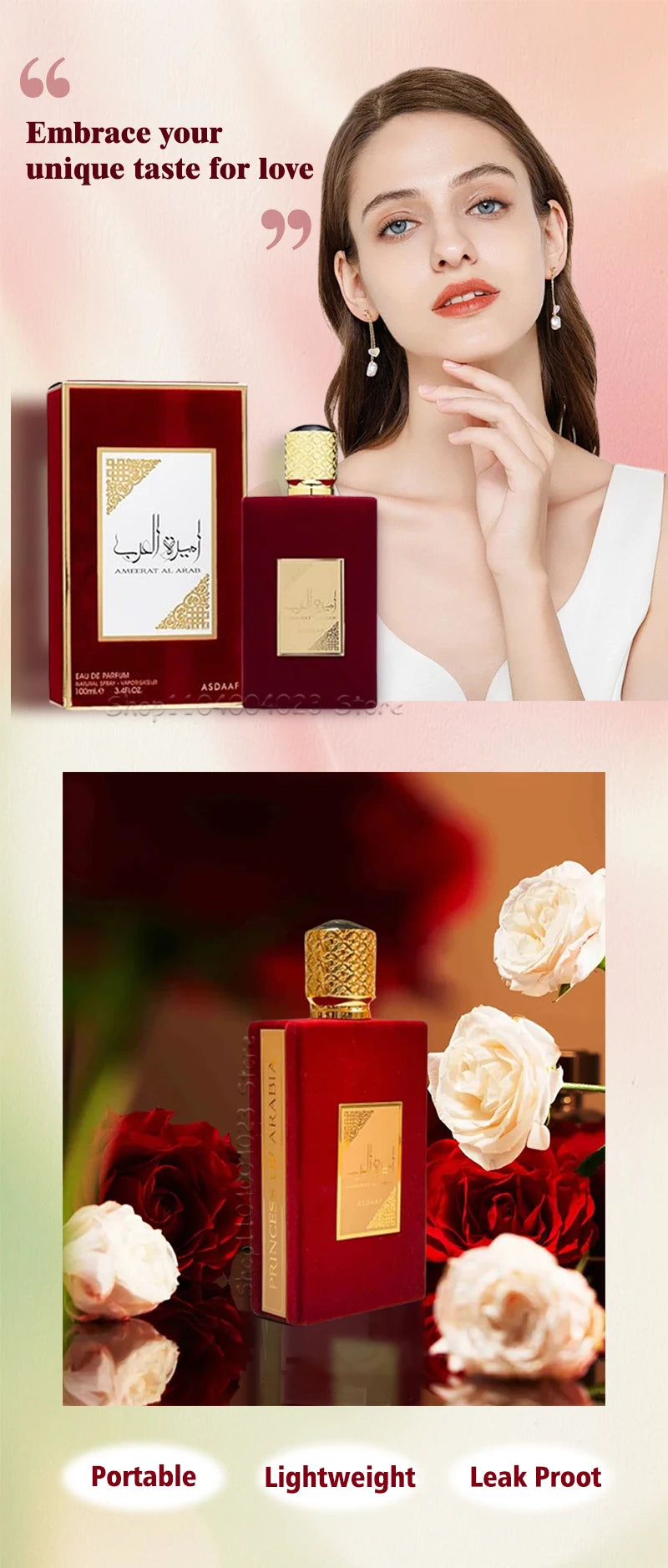 Lattafa Asdaaf Ameerat Al Arab Eau de Parfum Spray For Women Original High Quality Arabian Perfume Longlasting Attract Women Men